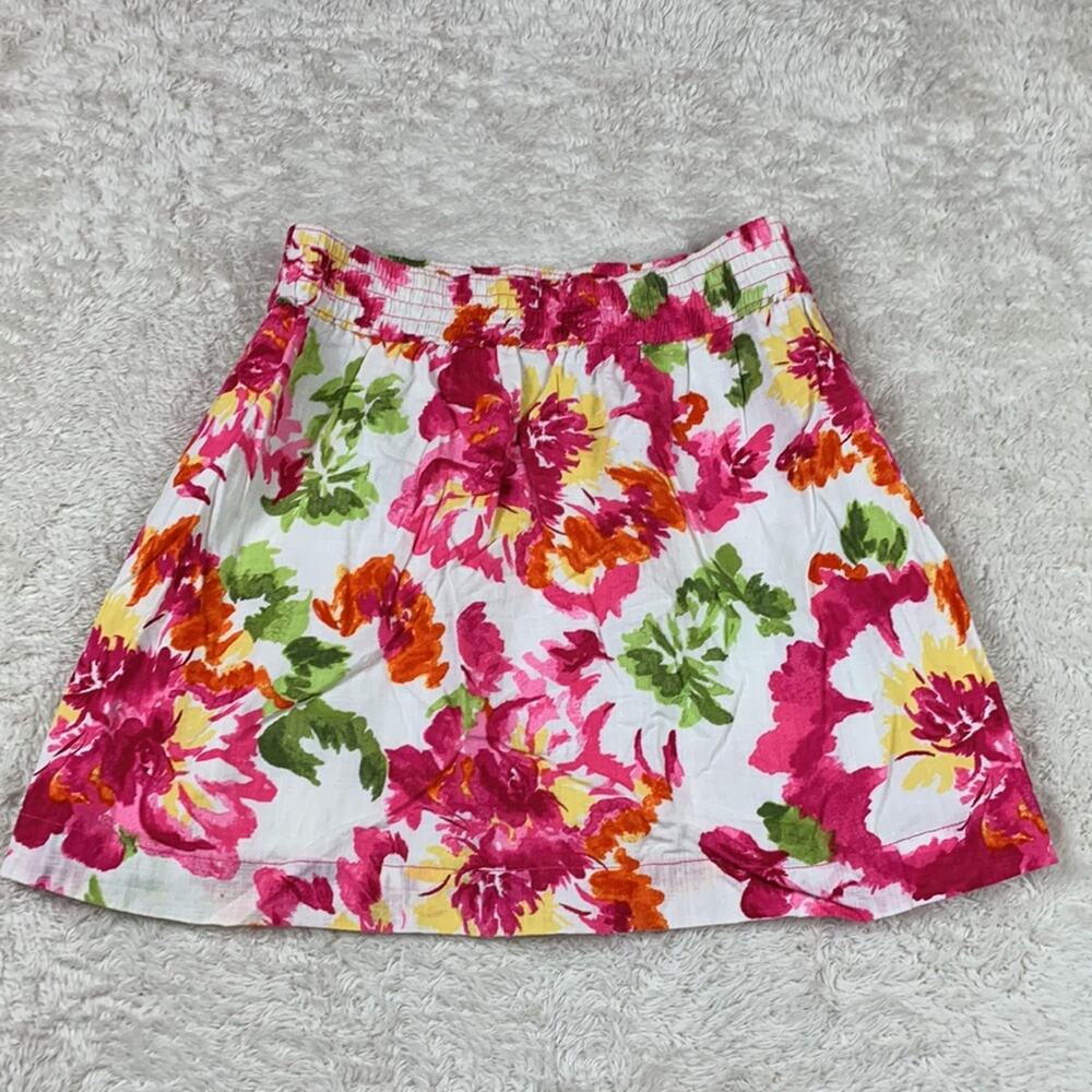 Hollsiter‎ floral print cotton mini skirt, med